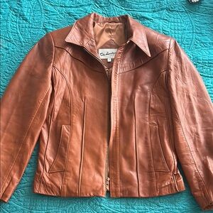 Leatherman of California zip up jacket size 38